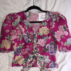 Sandro new with tags pink floral blouse!!!